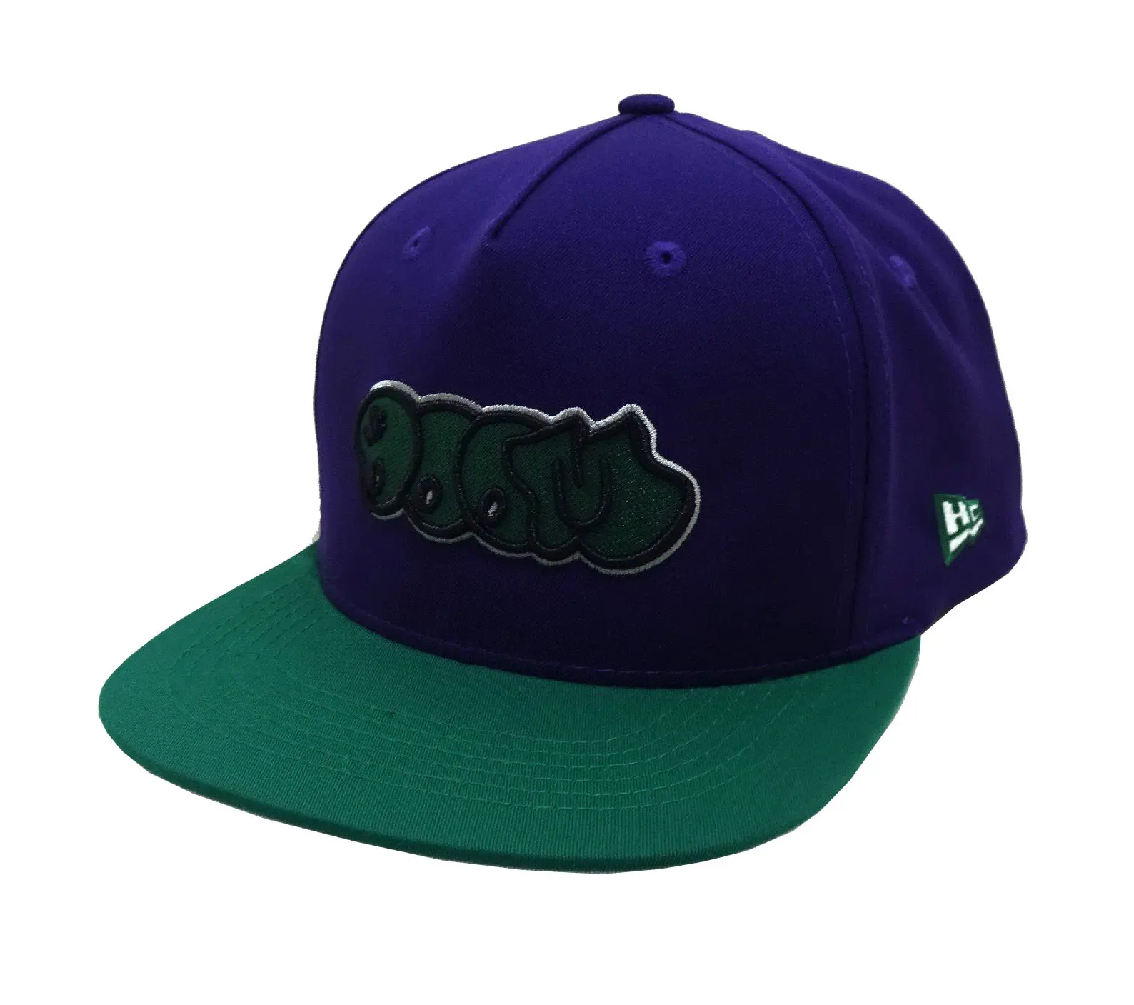 Woven Patch logo 5-Panel Flat Brim High Quality Purple Color High Profile 65% Cotton and 35% Polyester Fabric Snapback Cap 2