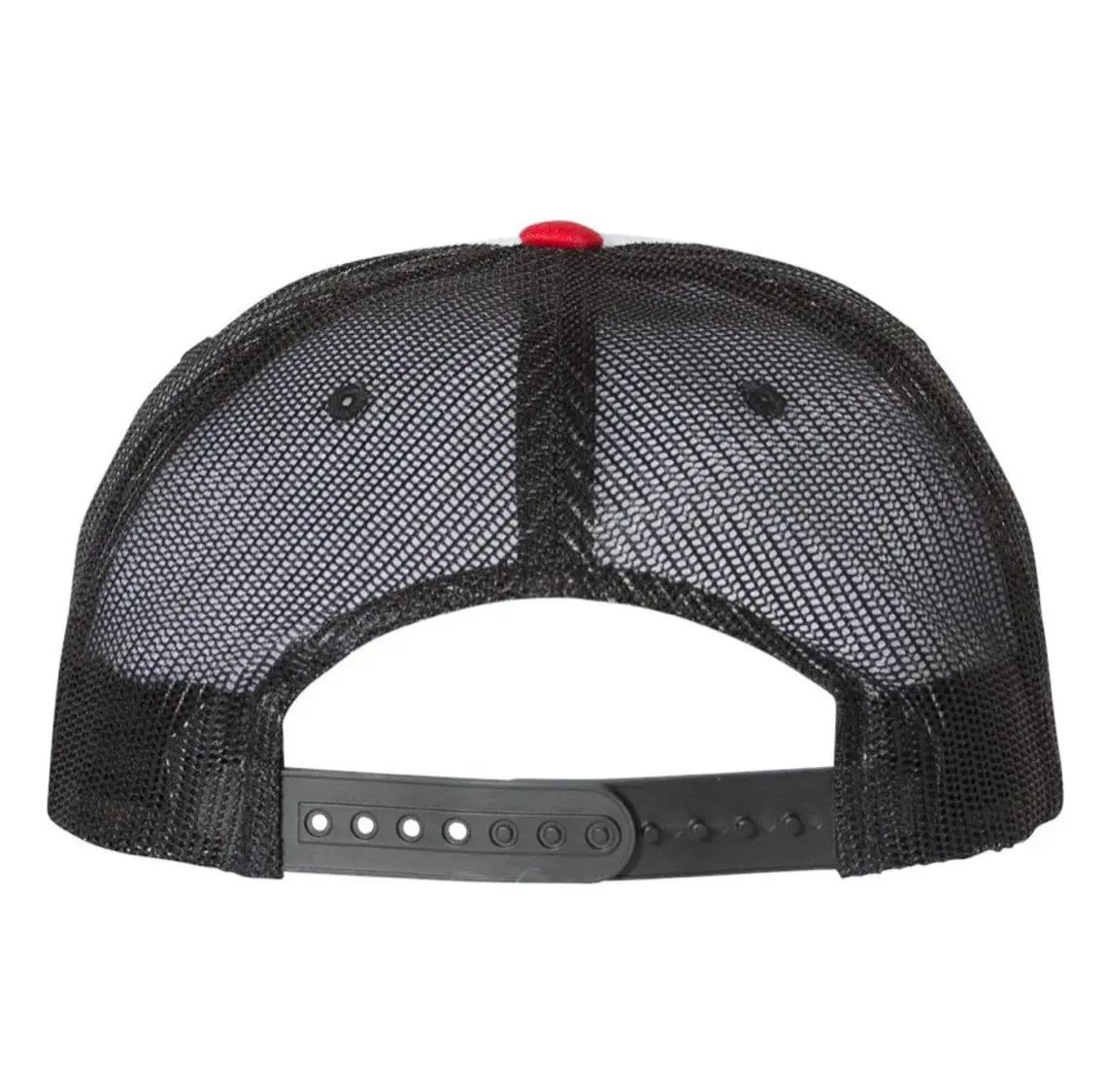 Woven Patch logo 5-Panel White/Red Color High Quality Medium Profile Mesh Fabric Foam Trucker Hat From Vietnam Supplier 3