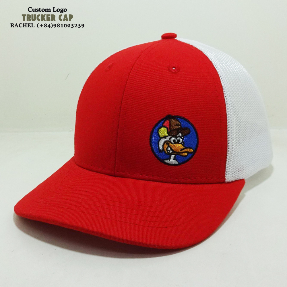 Y 6606/R 112 Trucker Hats 6 Panel Gorras Cartoon Embroidered Logo Structured Caps Contrast Color Adjustable Snapback Closure OEM 4