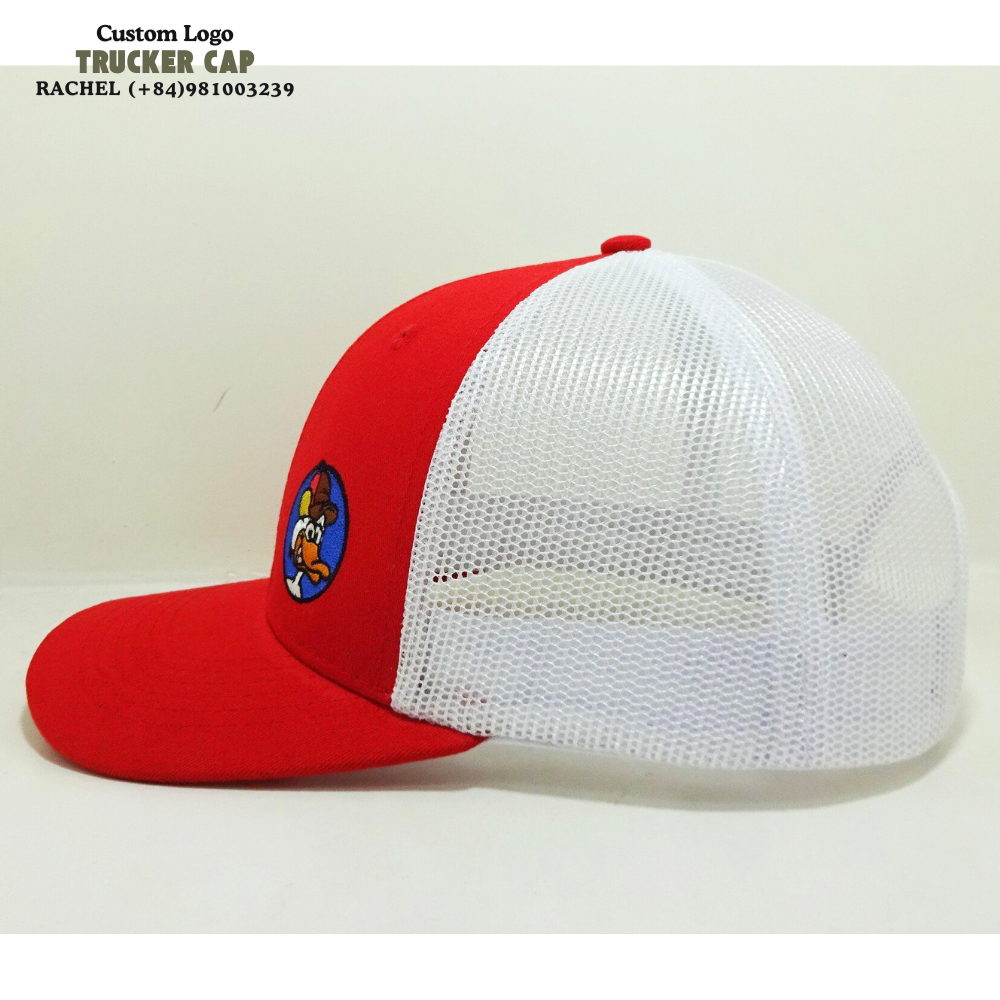 Y 6606/R 112 Trucker Hats 6 Panel Gorras Cartoon Embroidered Logo Structured Caps Contrast Color Adjustable Snapback Closure OEM 5