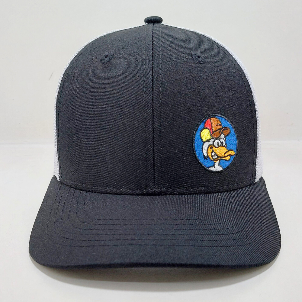 Y 6606 Trucker Hats 6 Panel Gorras Structured Caps Embroidered Logo Black/White Slight Curved Brim Adjustable Snapback Closure 2