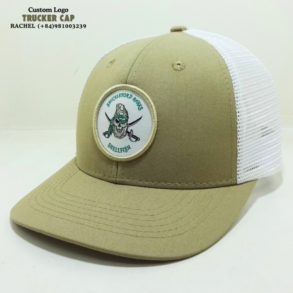 Y 6606 Trucker Hats 6 Panel Structured Caps Embroidered/Woven Patches Slightly Curved Brim Private Label On Sweatband Snapback 4