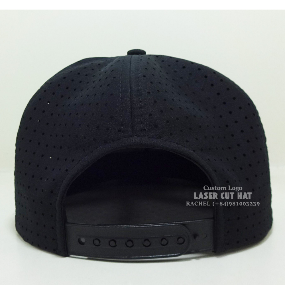 Y Hat Shape 6 Panel Snapback Structured Hats 3D Embroidered Logo High Profile Laser Cut Hole Perforated Adjustable Snapback OEM 5