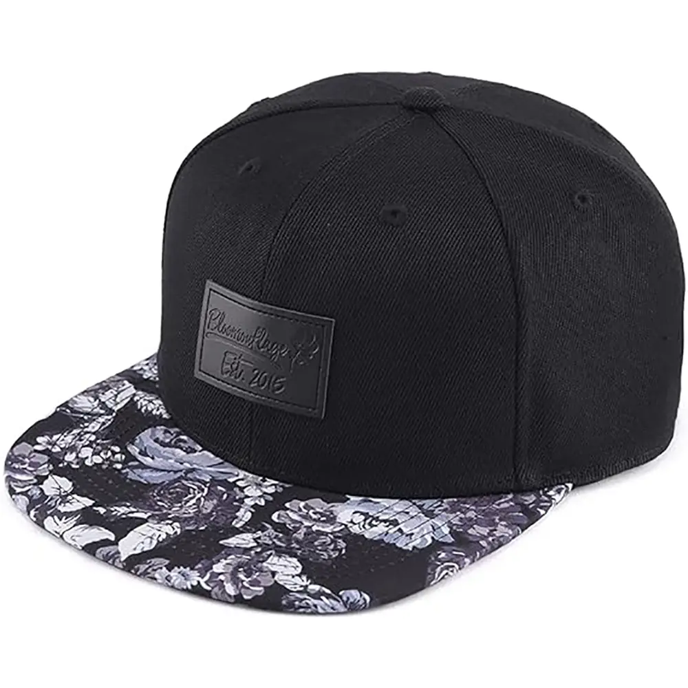 Youth New Fashion Floral Snapback Cap Patch Printed Custom High Quality Hats Snapback Caps
